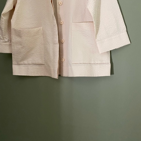 COS Oat Seersucker Chore Coat US Size 8 - Picture 5 of 6